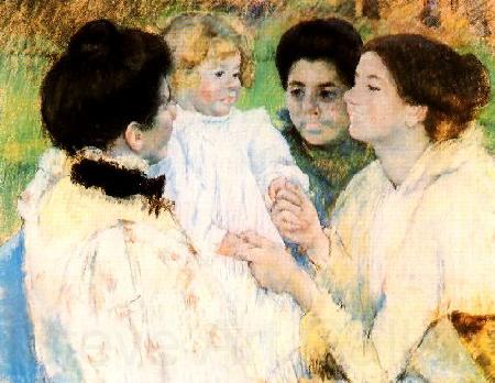Mary Cassatt Women Admiring a Child Germany oil painting art